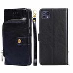 For Motorola Moto G50 5G Zipper Bag PU + TPU Horizontal Flip Leather Case(Black)