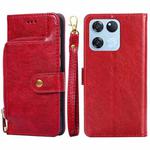 For OnePlus Ace Racing Zipper Bag PU + TPU Horizontal Flip Leather Case(Red)