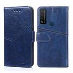For TCL 20R 5G / Bremen / 20AX 5G Geometric Stitching Horizontal Flip Leather Phone Case(Blue)