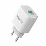 DUZZONA T2 USB + Type-C / USB-C Travel Charger, EU Plug(White)