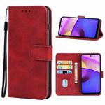 For Motorola Moto E40 Leather Phone Case(Red)