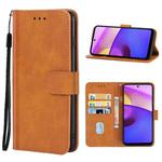 For Motorola Moto E40 Leather Phone Case(Brown)