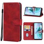 For Motorola Moto G41 Leather Phone Case(Red)