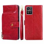 For vivo S10/S10 Pro Zipper Bag PU + TPU Horizontal Flip Leather Phone Case(Red)