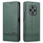 For Huawei nova 9z 5G AZNS Magnetic Calf Texture Leather Phone Case(Dark Green)