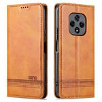 For Huawei nova 9z 5G AZNS Magnetic Calf Texture Leather Phone Case(Light Brown)