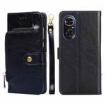 For Honor 50 SE Zipper Bag PU + TPU Horizontal Flip Leather Phone Case(Black)