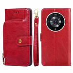 For Honor Magic3 Pro Zipper Bag PU + TPU Horizontal Flip Leather Phone Case(Red)