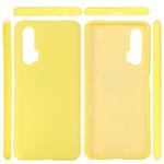 For Huawei Nova 6 Solid Color Liquid Silicone Dropproof Protective Case(Yellow)