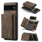 For Google Pixel 7 5G DG.MING M1 Series 3-Fold Multi Card Wallet + Magnetic Phone Case(Coffee)
