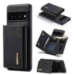 For Google Pixel 7 Pro 5G DG.MING M1 Series 3-Fold Multi Card Wallet + Magnetic Phone Case(Black)