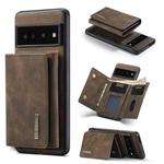 For Google Pixel 7 Pro 5G DG.MING M1 Series 3-Fold Multi Card Wallet + Magnetic Phone Case(Coffee)