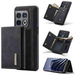 For OnePlus 10 Pro DG.MING M1 Series 3-Fold Multi Card Wallet + Magnetic Phone Case(Black)