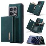 For OnePlus 10 Pro DG.MING M1 Series 3-Fold Multi Card Wallet + Magnetic Phone Case(Green)