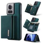 For OnePlus Ace/10R DG.MING M1 Series 3-Fold Multi Card Wallet + Magnetic Phone Case(Green)
