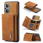 For OnePlus Nord N20 5G DG.MING M1 Series 3-Fold Multi Card Wallet + Magnetic Phone Case(Brown)