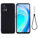 For OnePlus Nord CE 2 Lite 5G Solid Color Liquid Silicone Full Coverage Phone Case(Black)
