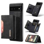 For Google Pixel 6A DG.MING M2 Series 3-Fold Multi Card Bag Phone Case(Black)