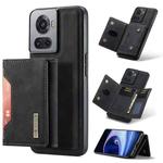 For OnePlus Ace/10R DG.MING M2 Series 3-Fold Multi Card Bag Phone Case(Black)