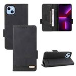 For iPhone 14 Magnetic Clasp Leather Phone Case (Black)