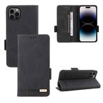 For iPhone 14 Pro Magnetic Clasp Leather Phone Case(Black)