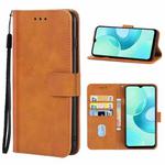 For Wiko T10 Leather Phone Case(Brown)
