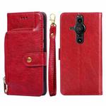 For Sony Xperia Pro-I Zipper Bag PU + TPU Horizontal Flip Leather Phone Case(Red)