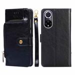 For Huawei nova 9 Zipper Bag PU + TPU Horizontal Flip Leather Phone Case(Black)
