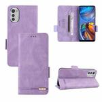 For Nokia C21 Plus Magnetic Clasp Leather Phone Case(Purple)