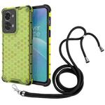 For OnePlus Nord 2T 5G Lanyard Honeycomb Phone Case(Green)