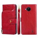 For Nokia C20 Plus Zipper Bag PU + TPU Horizontal Flip Leather Phone Case(Red)