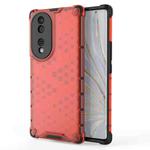 For Honor 70 5G Honeycomb Phone Case(Red)