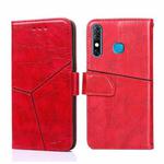 For Infinix Hot 8 / Hot 8 Lite Geometric Stitching Horizontal Flip Leather Phone Case(Red)