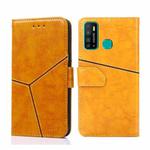 For Infinix Hot 9 / Note 7 Lite X655C Geometric Stitching Horizontal Flip Leather Phone Case(Yellow)