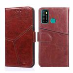 For Infinix Hot 9 / Note 7 Lite X655C Geometric Stitching Horizontal Flip Leather Phone Case(Dark Brown)