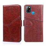 For Infinix Hot 10 Lite / Smart 5 X657 Geometric Stitching Horizontal Flip Leather Phone Case(Dark Brown)
