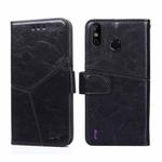 For Infinix Smart 4 X653 Geometric Stitching Horizontal Flip Leather Phone Case(Black)