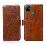 For IItel Vision 1 Geometric Stitching Horizontal Flip Leather Phone Case(Light Brown)