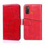 For Tecno Camon 15 CD7/ Camon 15 Air Geometric Stitching Horizontal Flip Leather Phone Case(Red)