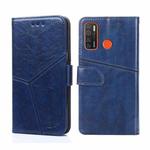 For Tecno Camon 15 CD7/ Camon 15 Air Geometric Stitching Horizontal Flip Leather Phone Case(Blue)