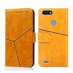 For Tecno POP 2 / POP 2F / POP 2 Pro Geometric Stitching Horizontal Flip Leather Phone Case(Yellow)