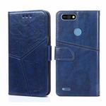 For Tecno POP 2 / POP 2F / POP 2 Pro Geometric Stitching Horizontal Flip Leather Phone Case(Blue)