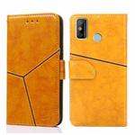 For Tecno Spark 6 GO Geometric Stitching Horizontal Flip Leather Phone Case(Yellow)