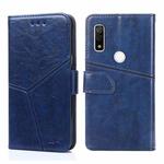 For Fujitsu Arrows WE F-51B Geometric Stitching Horizontal Flip Leather Phone Case(Blue)