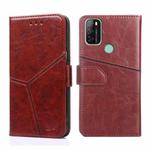 For Blackview A70 Geometric Stitching Horizontal Flip Leather Phone Case(Dark Brown)