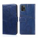 For UMIDIGI A11 Geometric Stitching Horizontal Flip Leather Phone Case(Blue)