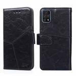 For UMIDIGI A11 Pro Max Geometric Stitching Horizontal Flip Leather Phone Case(Black)