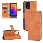 For Alcatel 1B 2022 Skin Feel Magnetic Flip Leather Phone Case(Brown)