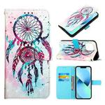 For iPhone 14 3D Painting Horizontal Flip Leather Phone Case (Color Drop Wind Chimes)