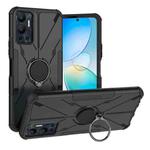For Infinix Hot 12 Armor Bear Shockproof PC + TPU Phone Case(Black)